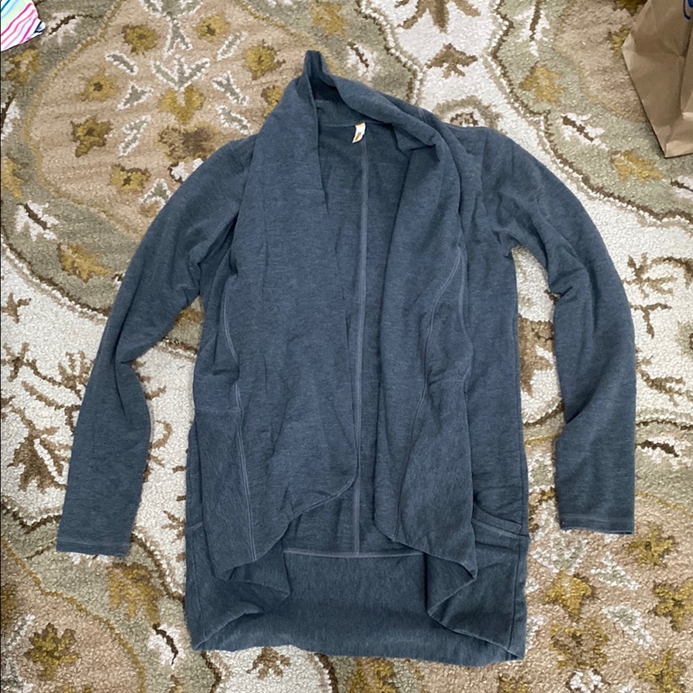 Lucy Gray Open Front Cardigan sweatshirt